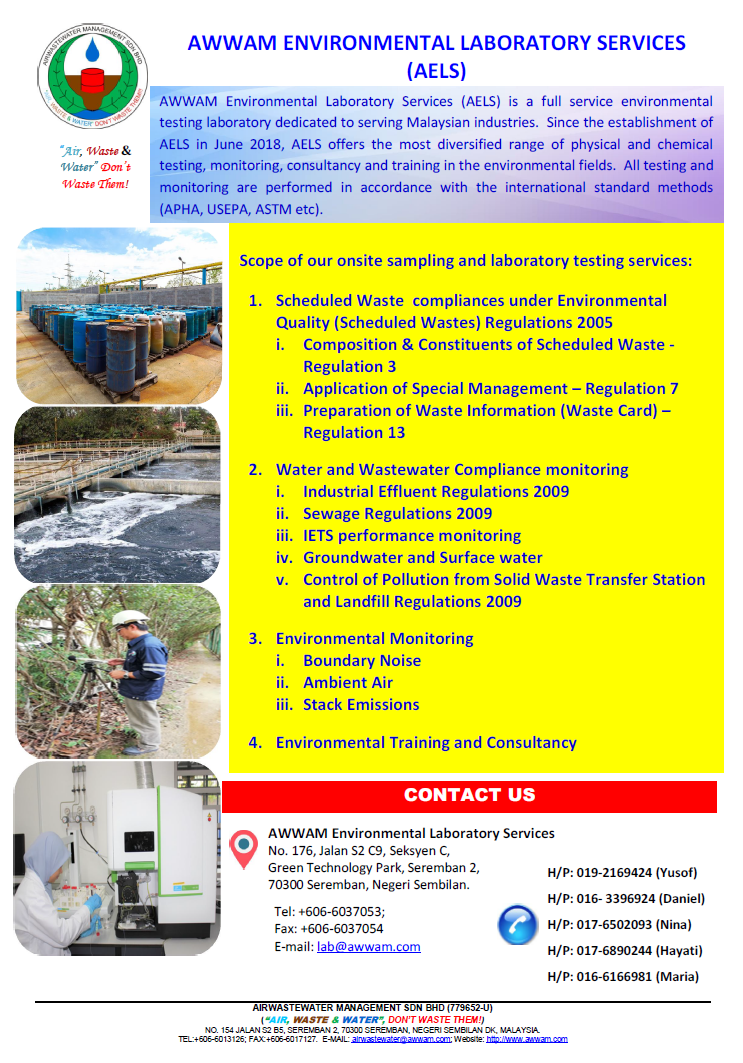 Environmental Laboratory Services (AELS) AWWAM